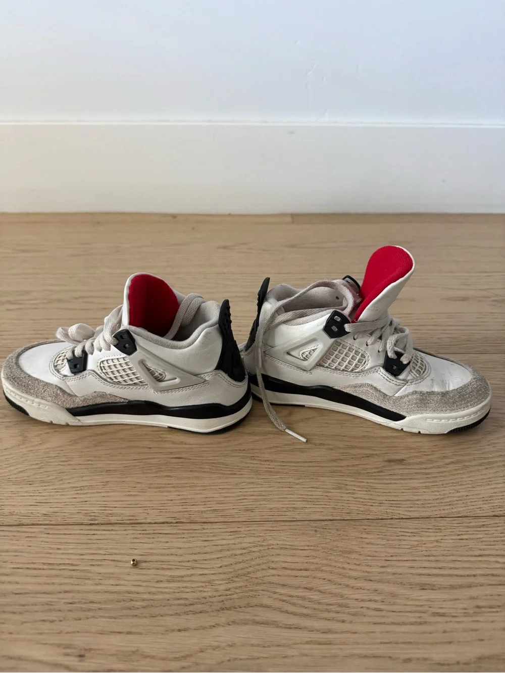 Nike Jordan Kids White and Red Basketball Sneakers - Iconic Jumpman Style